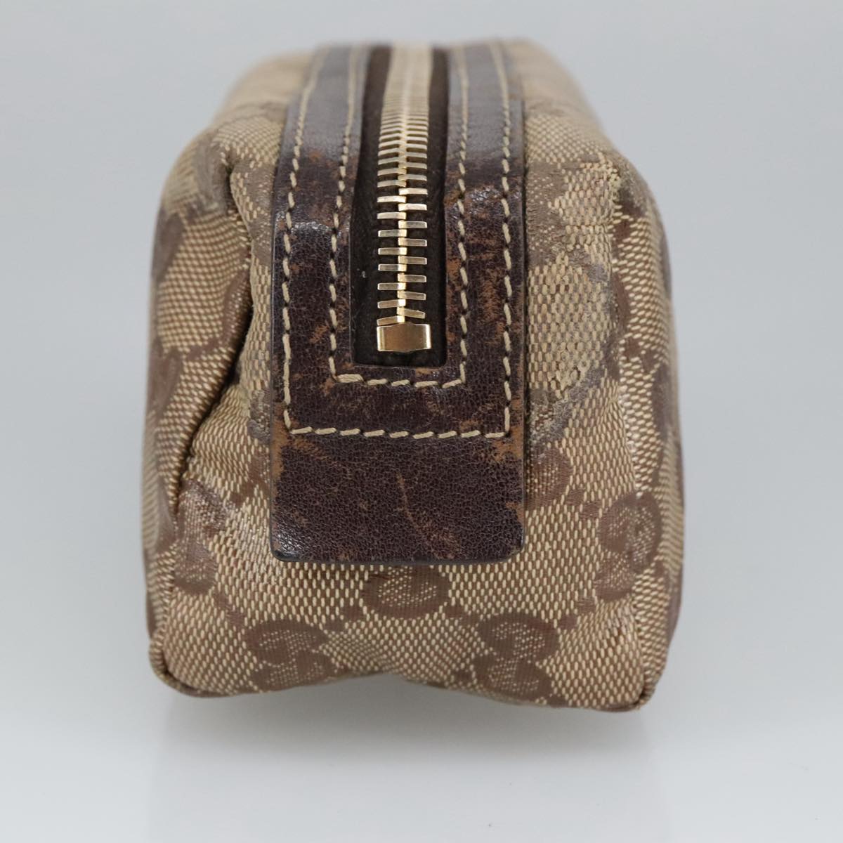 Gucci Gg Crystal Beige Canvas Clutch Bag (Pre-Owned)
