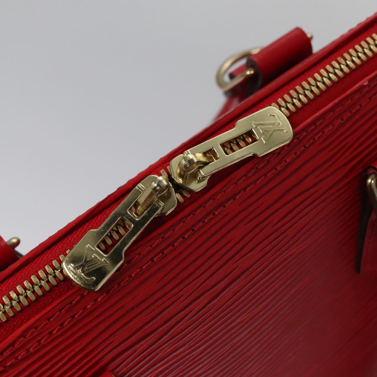Louis Vuitton Alma Red Leather Handbag (Pre-Owned)