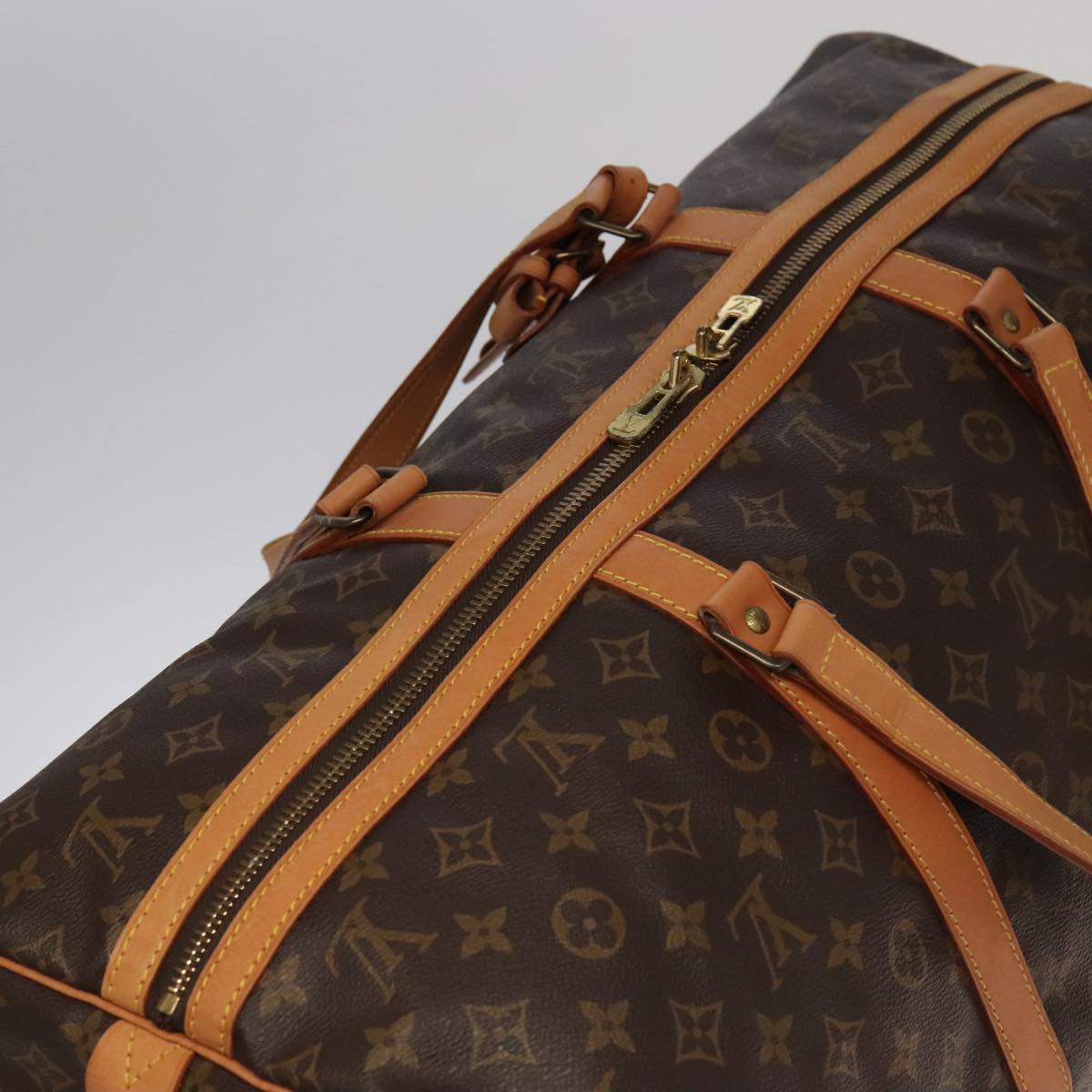 Louis Vuitton Sac Souple Brown Canvas Travel Bag (Pre-Owned)