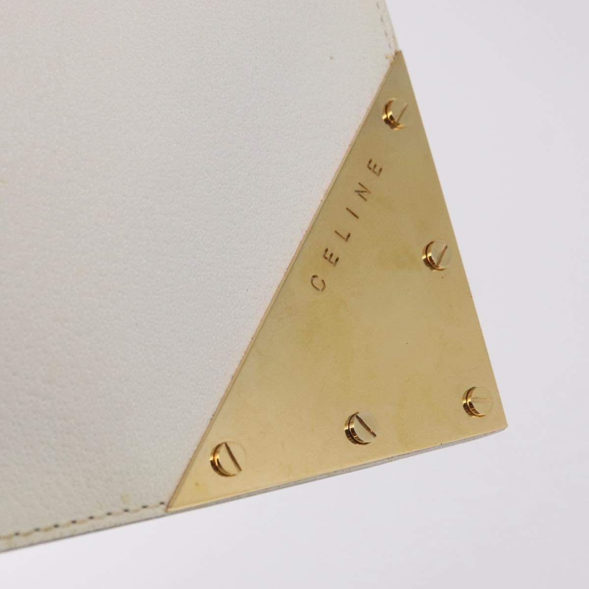 Celine Clutch Leather White Leather Clutche & Pouche Bag (Pre-Owned)