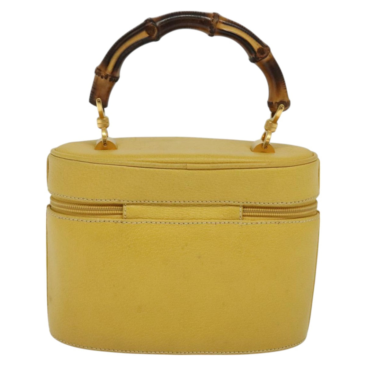 Gucci Bamboo Yellow Leather Clutch Bag (Pre-Owned)