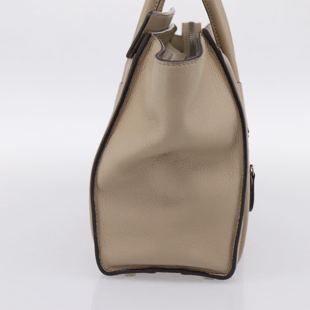 Celine Luggage Grainy Leather Beige Leather Handbag (Pre-Owned)