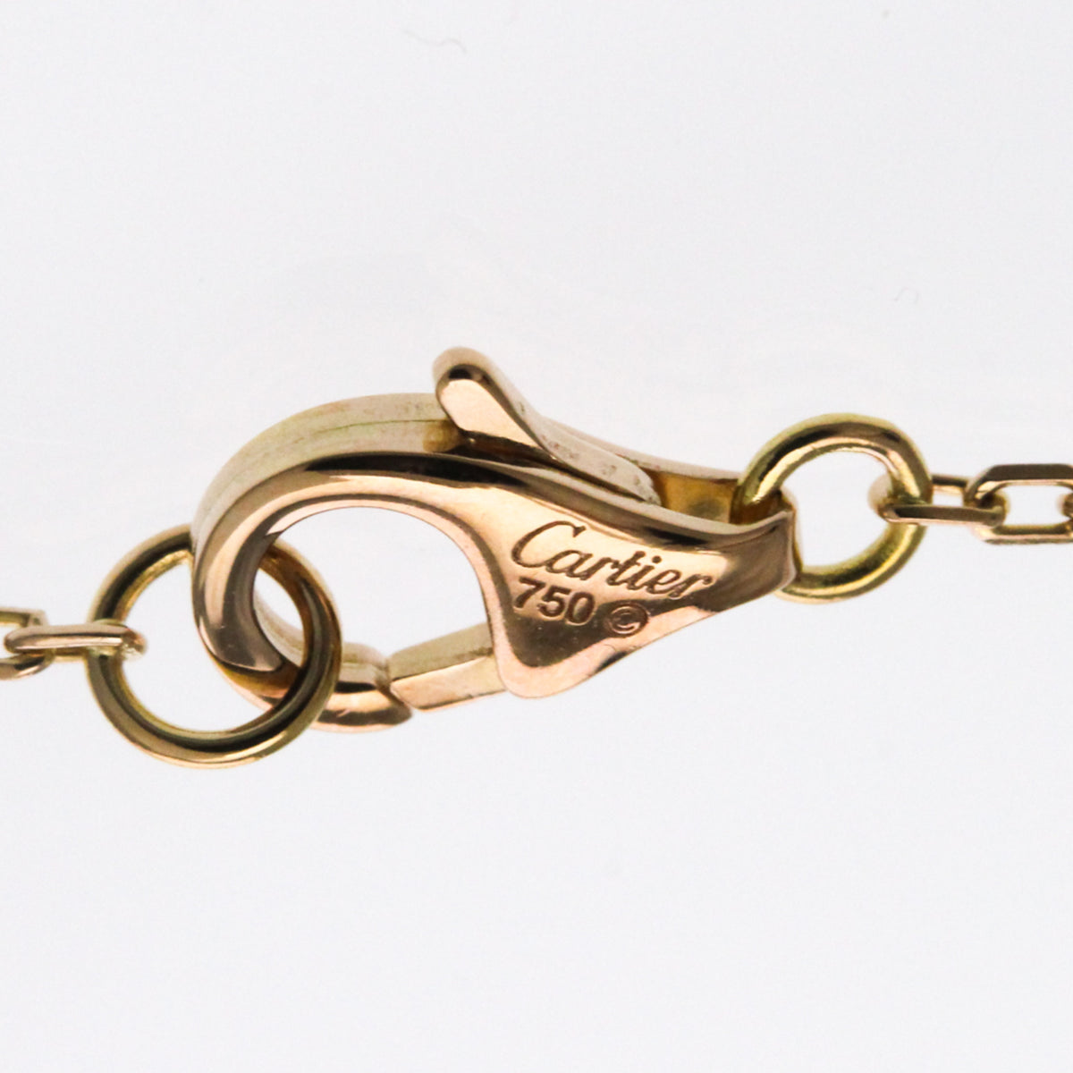 Cartier Trinity De Cartier Heart Pendant 18K Tricolor Gold With Diamonds Gold Gold Necklace Jewelry (Pre-Owned)