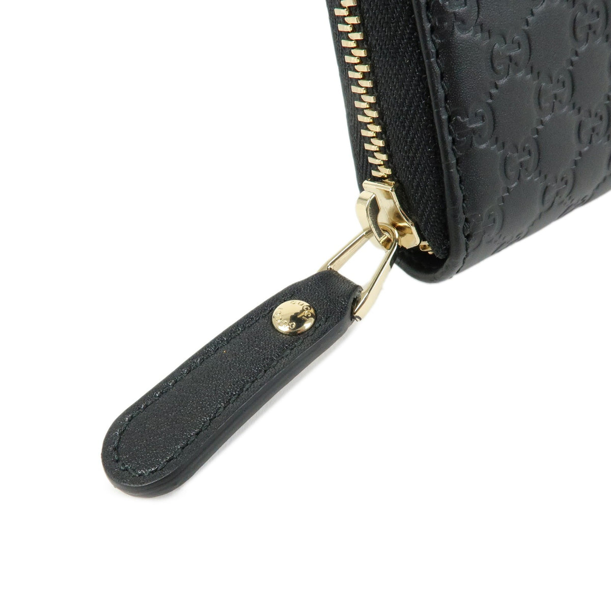 Gucci Zip Organizer Microguccissima Leather Black Leather Wallets Accessory (Pre-Owned)