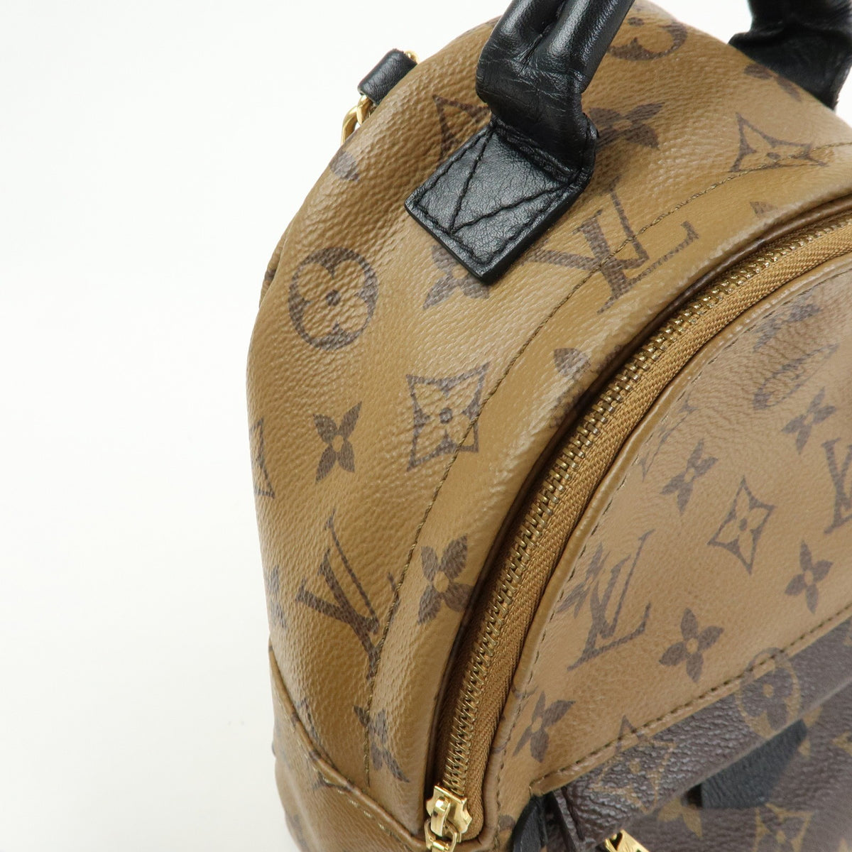 Louis Vuitton Palm Springs Reverse Monogram Canvas Brown Canvas Backpack Bag (Pre-Owned)