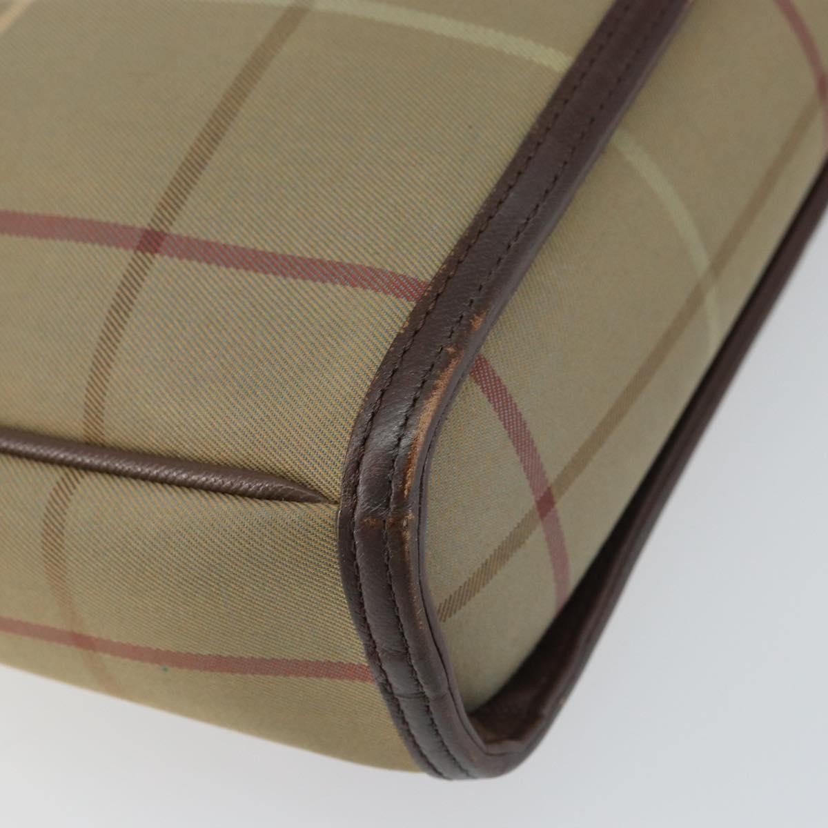 Burberry Nova Check Canvas Beige Canvas Shoulder Bag Bag (Pre-Owned)