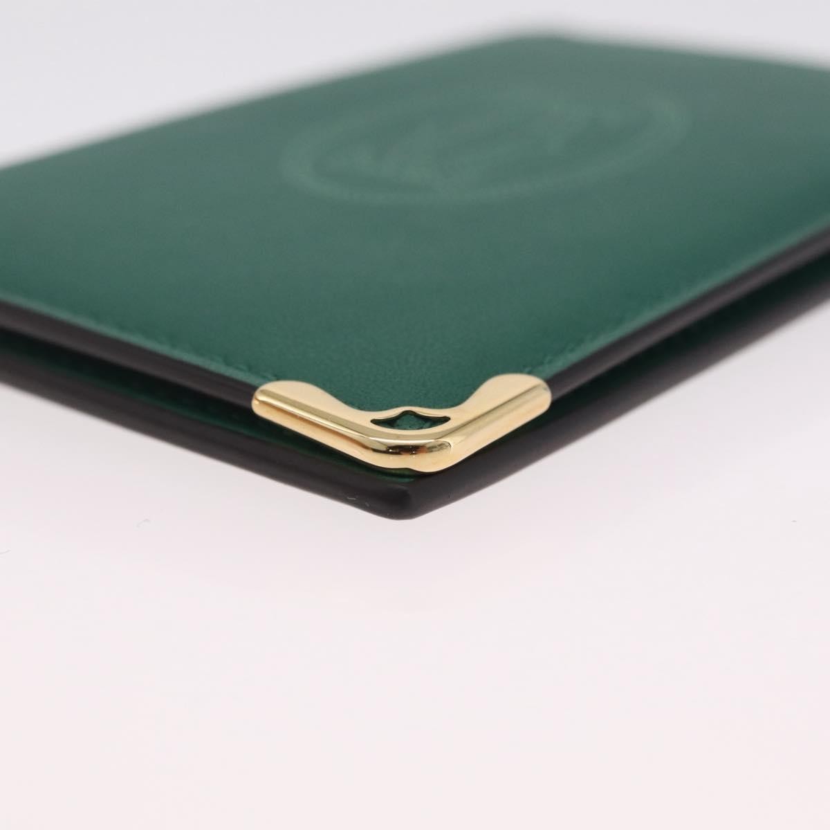 Cartier Coin Purse Must De Cartier Leather Green Leather Wallets Accessory (Pre-Owned)