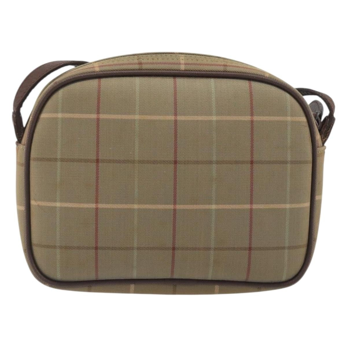 Burberry Nova Check Shoulder Bag Canvas Beige Canvas Shoulder Bag Bag (Pre-Owned)