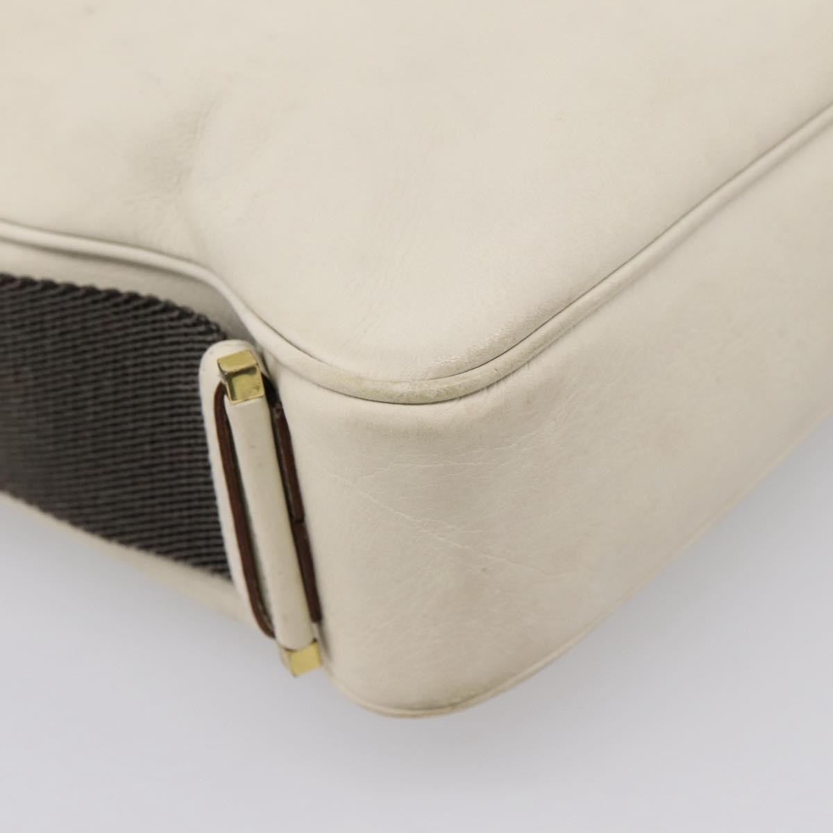 Gucci Shoulder Leather Beige Leather Shoulder Bag Bag (Pre-Owned)