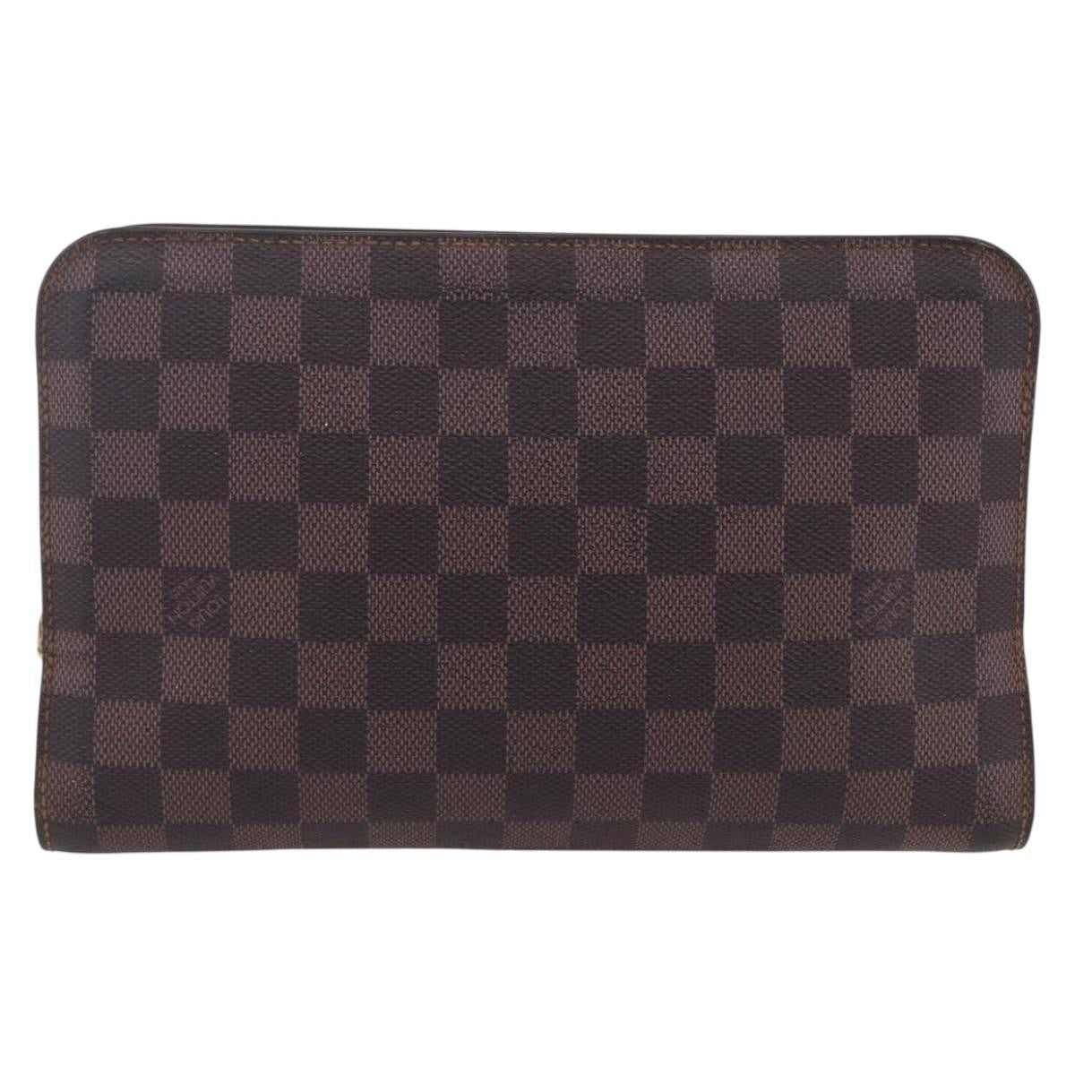 Louis Vuitton Pochette Saint Louis Damier Ebene Brown Canvas Clutche & Pouche Bag (Pre-Owned)
