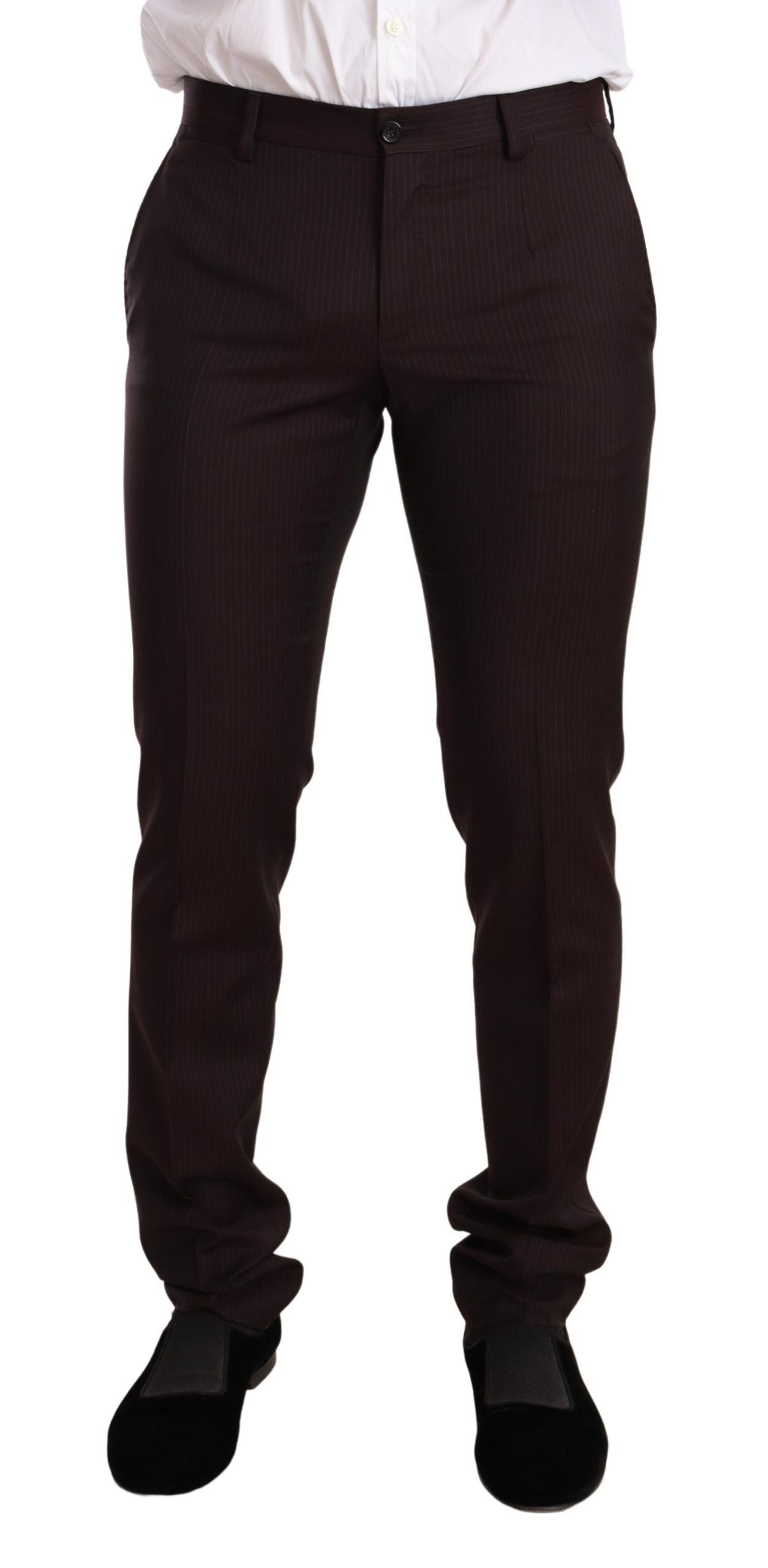 Dolce & Gabbana Bordeaux Wool MARTINI Slim Fit Men's Suit