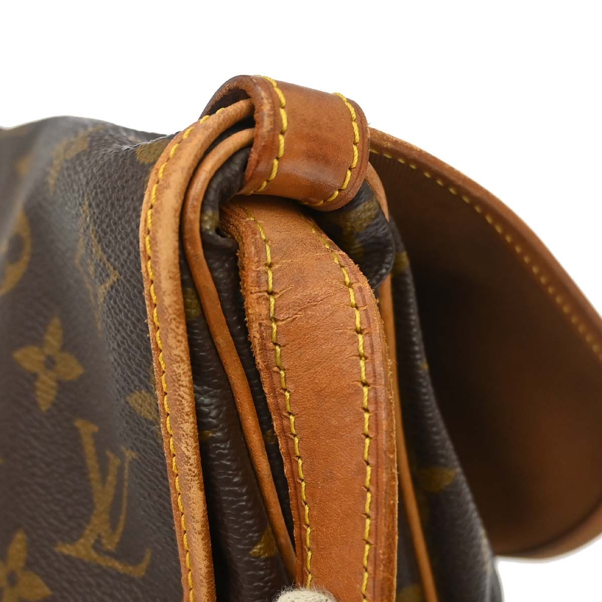 Louis Vuitton Saumur Monogram Canvas Brown Canvas Shoulder Bag Bag (Pre-Owned)