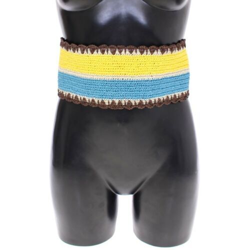 Dolce & Gabbana Runway Woven Raffia-Style Corset Men's Belt