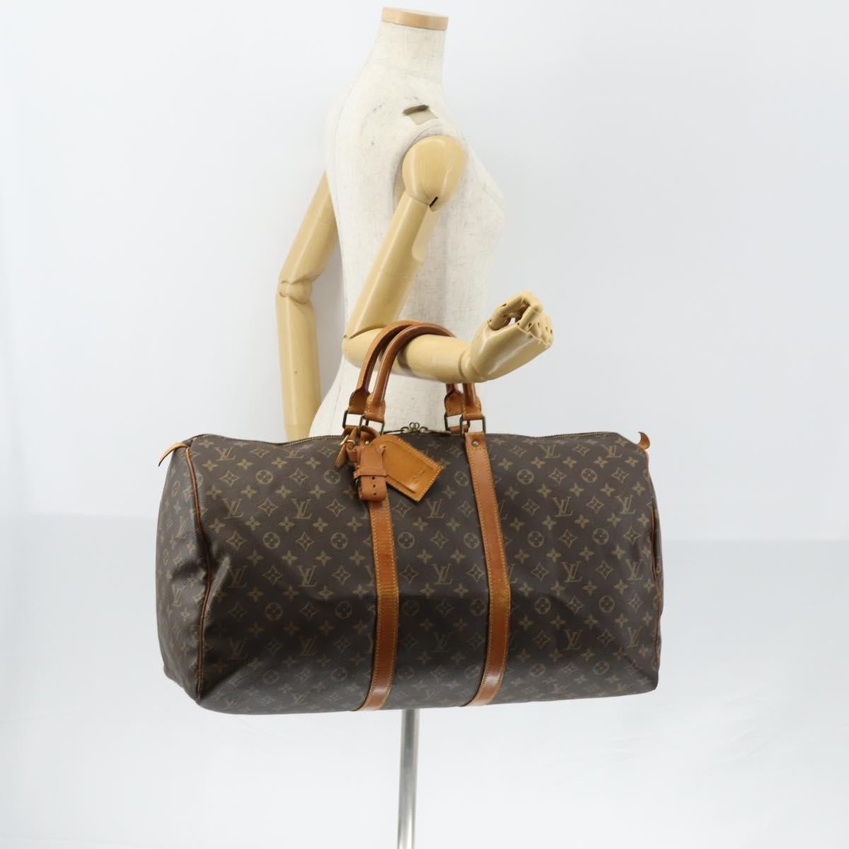 Louis Vuitton Keepall Monogram Canvas Brown Canvas Travel Bag Bag (Pre-Owned)