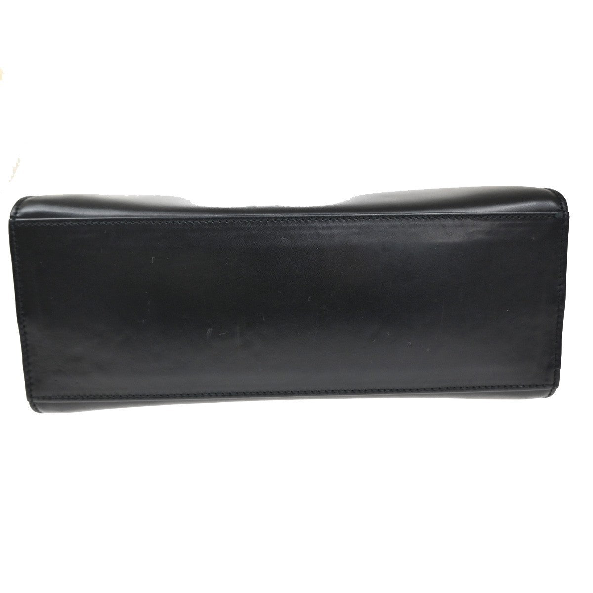 Salvatore Ferragamo Vala Leather Black Leather Handbag (Pre-Owned)