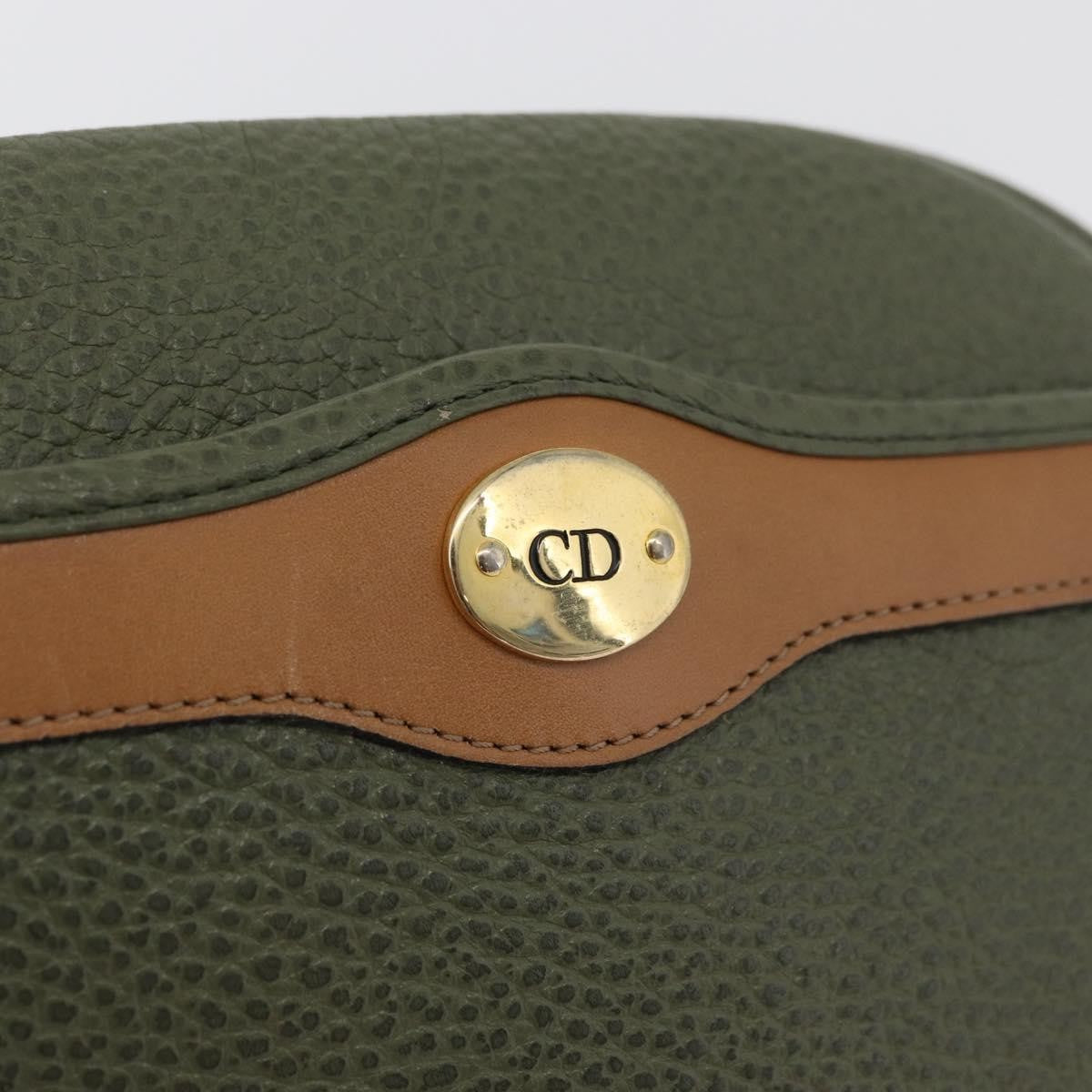 Christian Dior Cd Shoulder Bag Leather Green Leather Shoulder Bag Bag (Pre-Owned)
