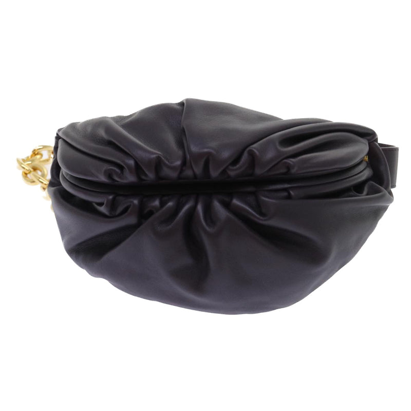 Bottega Veneta Chain Pouch Purple Leather Shoulder Bag (Pre-Owned)