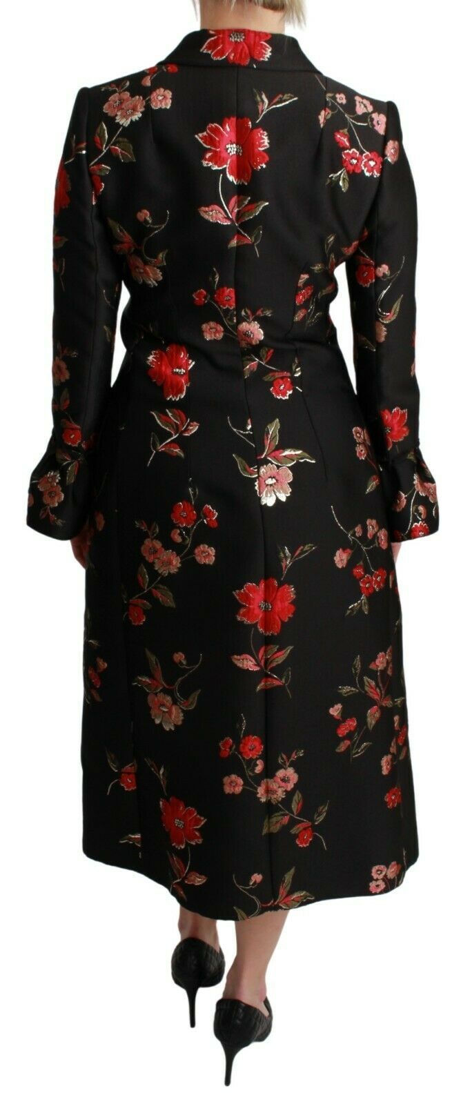 Dolce & Gabbana Elegant Floral Embroidered Trench Women's Coat