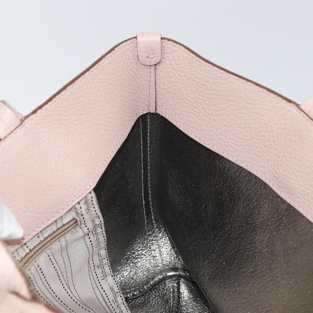 Salvatore Ferragamo Gancini Leather Pink Leather Tote Bag Bag (Pre-Owned)