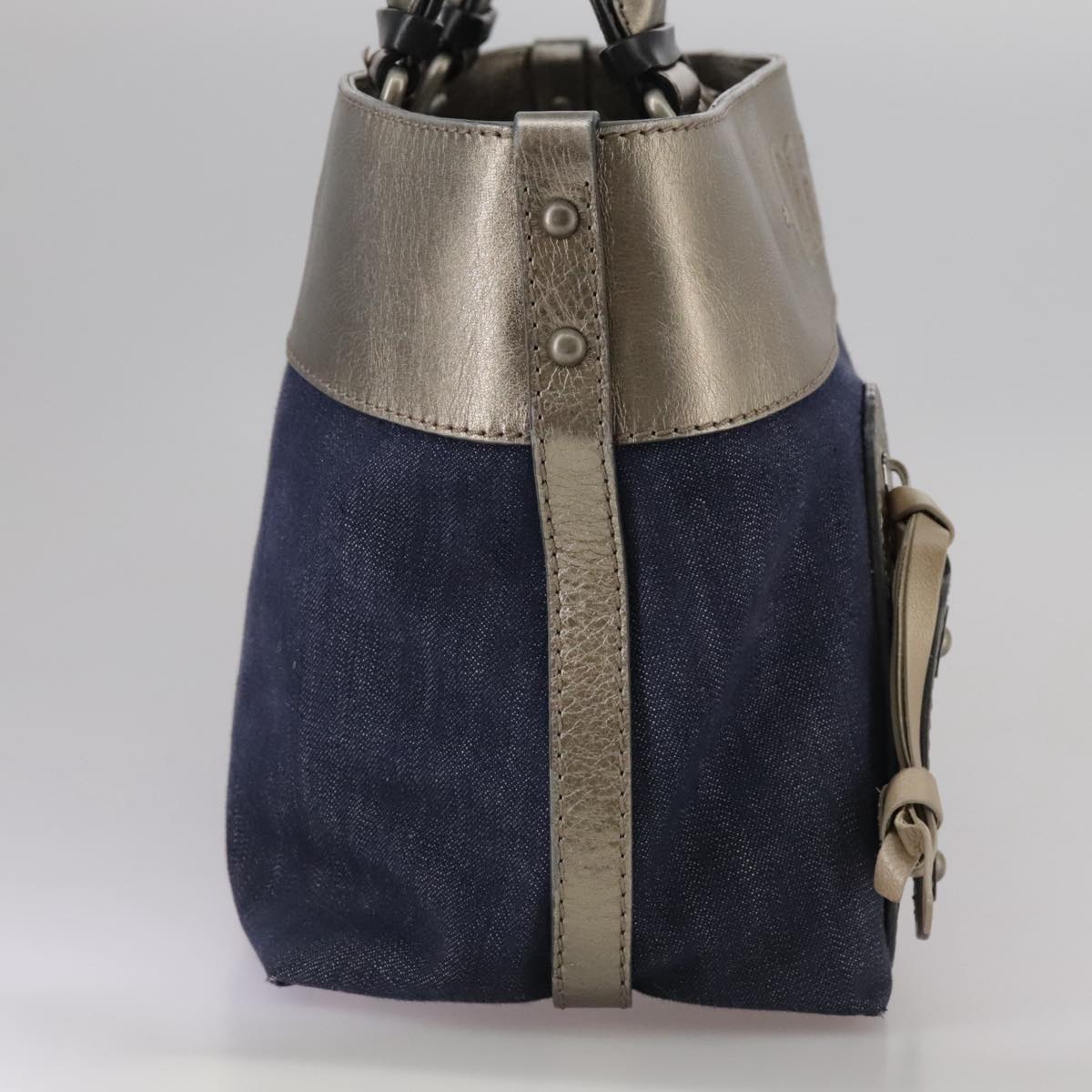 Chloé Blue Canvas Handbag (Pre-Owned)