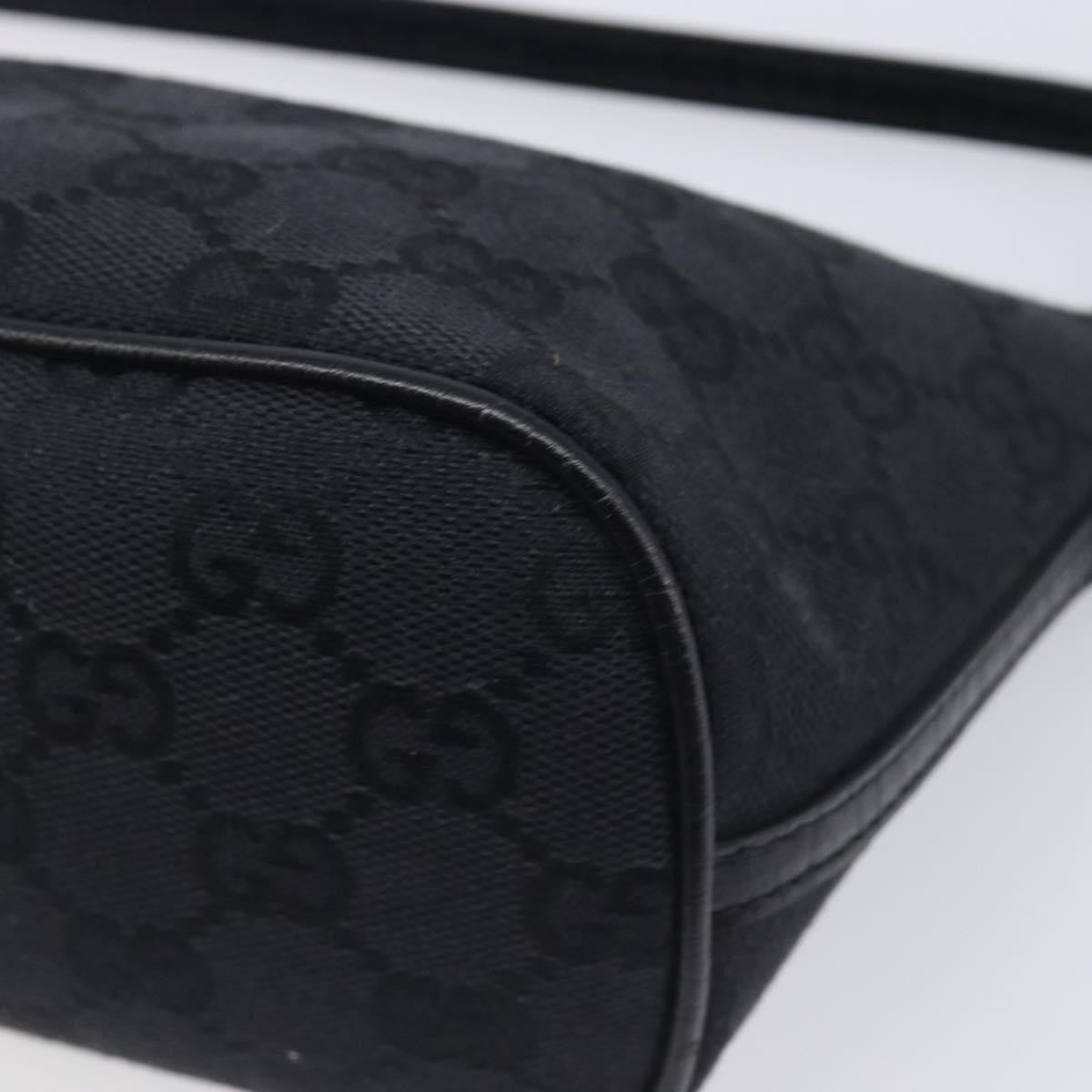 Gucci Boat Pochette Gg Canvas And Leather Black Canvas Clutche & Pouche Bag (Pre-Owned)
