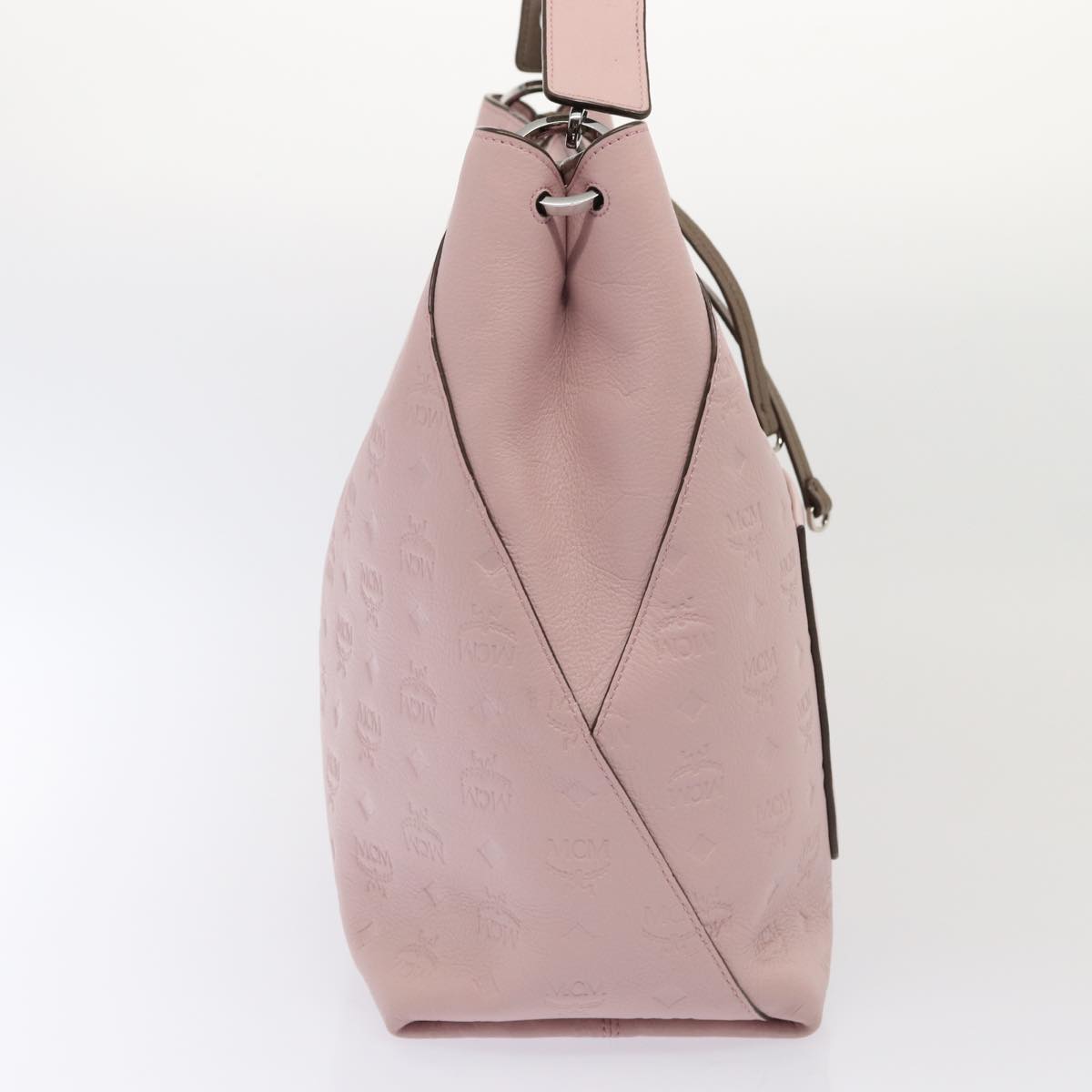 MCM Visetos Pink Leather Shoulder Bag (Pre-Owned)