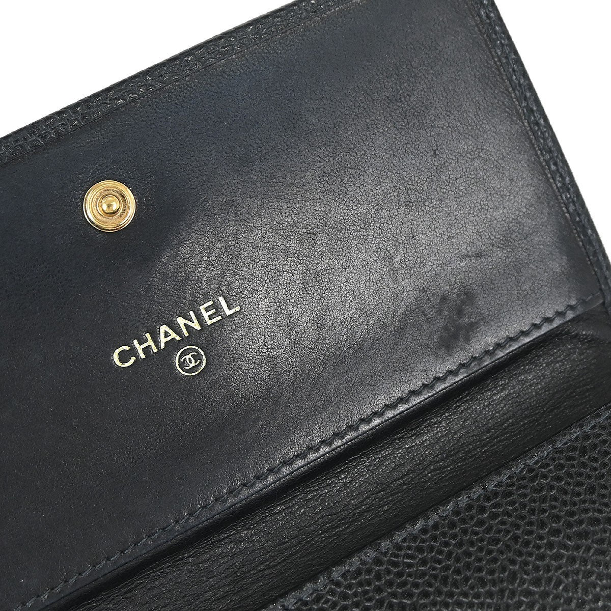 Chanel Timeless Cc French Caviar Black Calfskin Wallets Accessory (Pre-Owned)