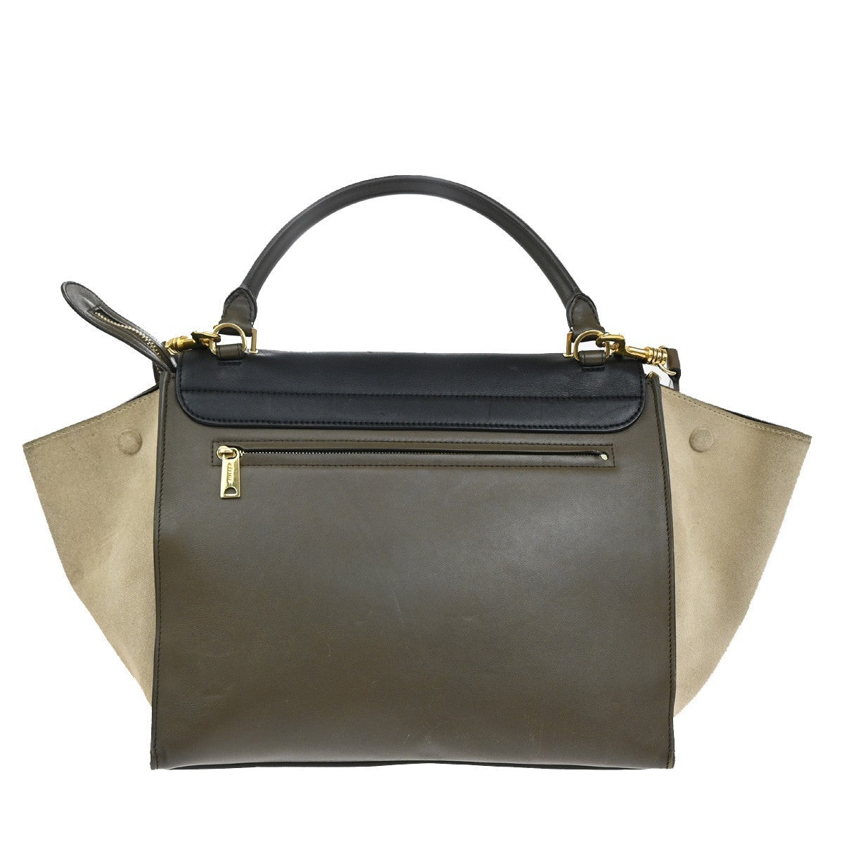 Celine Trapeze Leather With Suede Multicolour Leather Handbag (Pre-Owned)