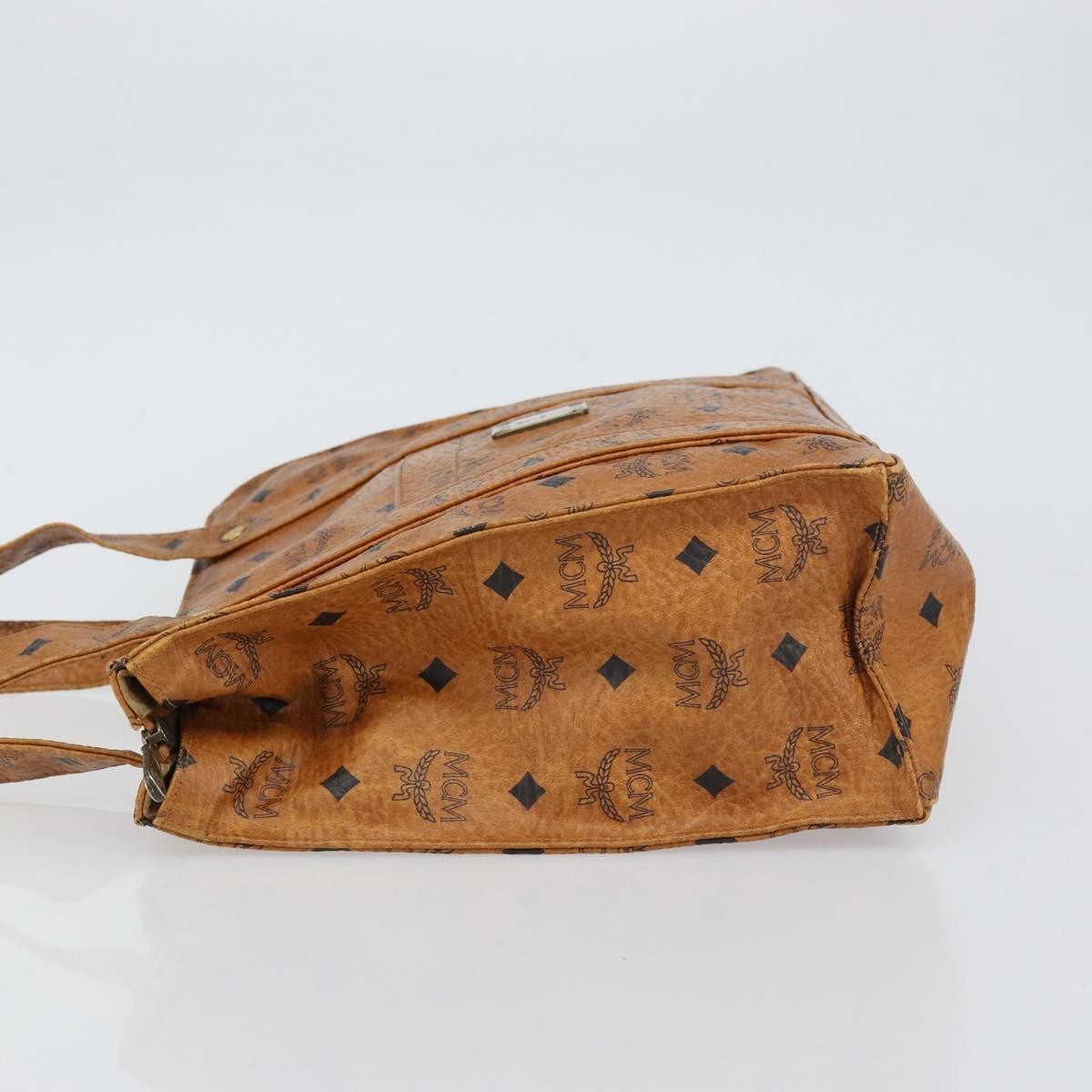 MCM Vintage Visetos Canvas Brown Canvas Tote Bag Bag (Pre-Owned)