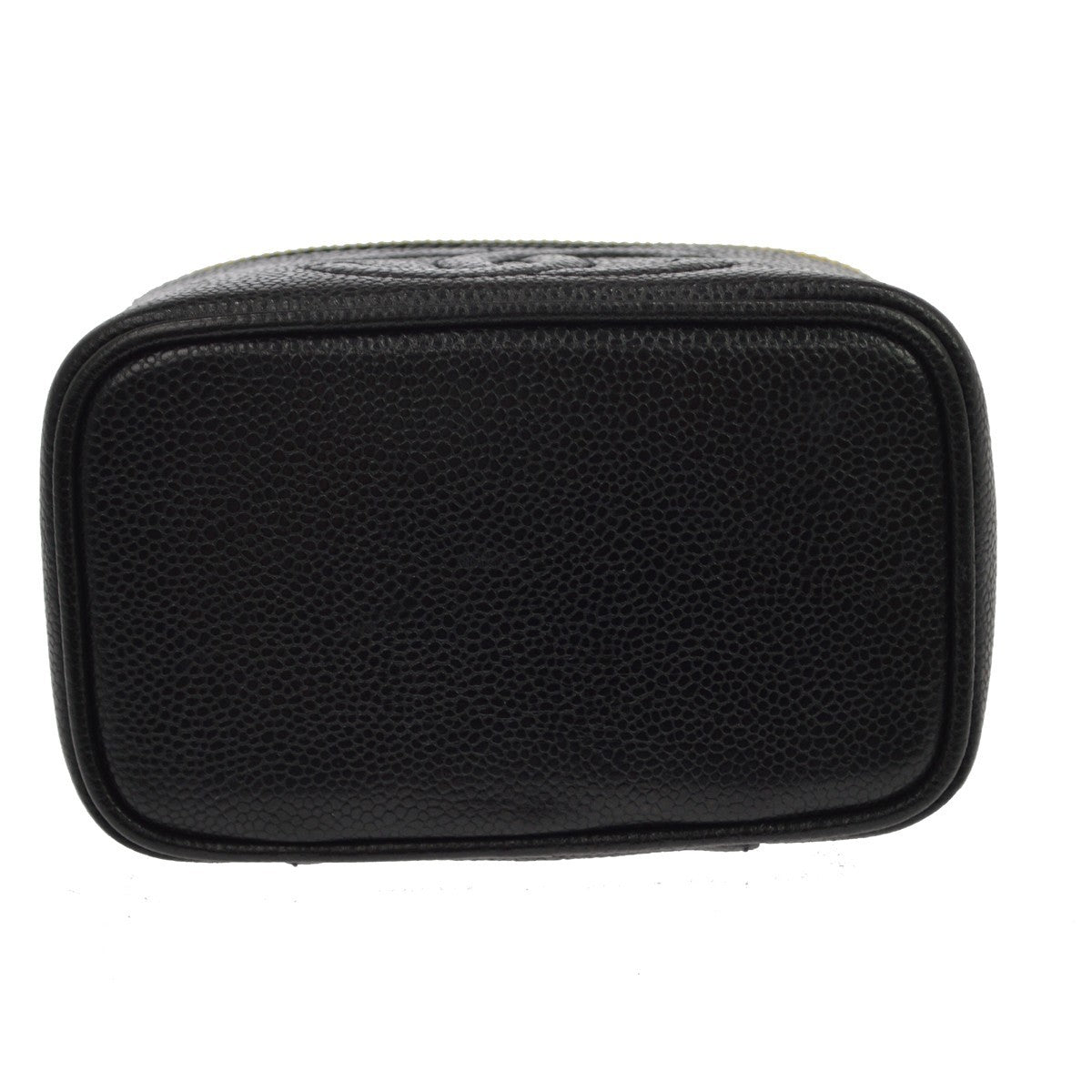 Chanel Vintage Timeless Cosmetic Case Caviar Black Leather Clutche & Pouche Bag (Pre-Owned)