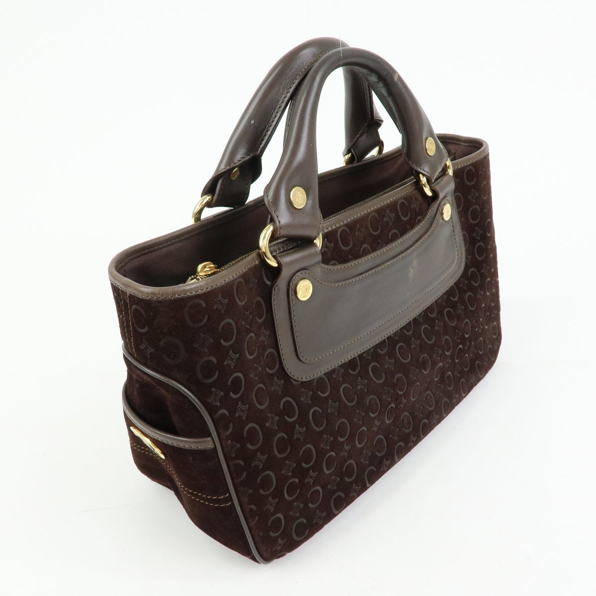 Celine Boogie Suede Brown Suede Handbag (Pre-Owned)
