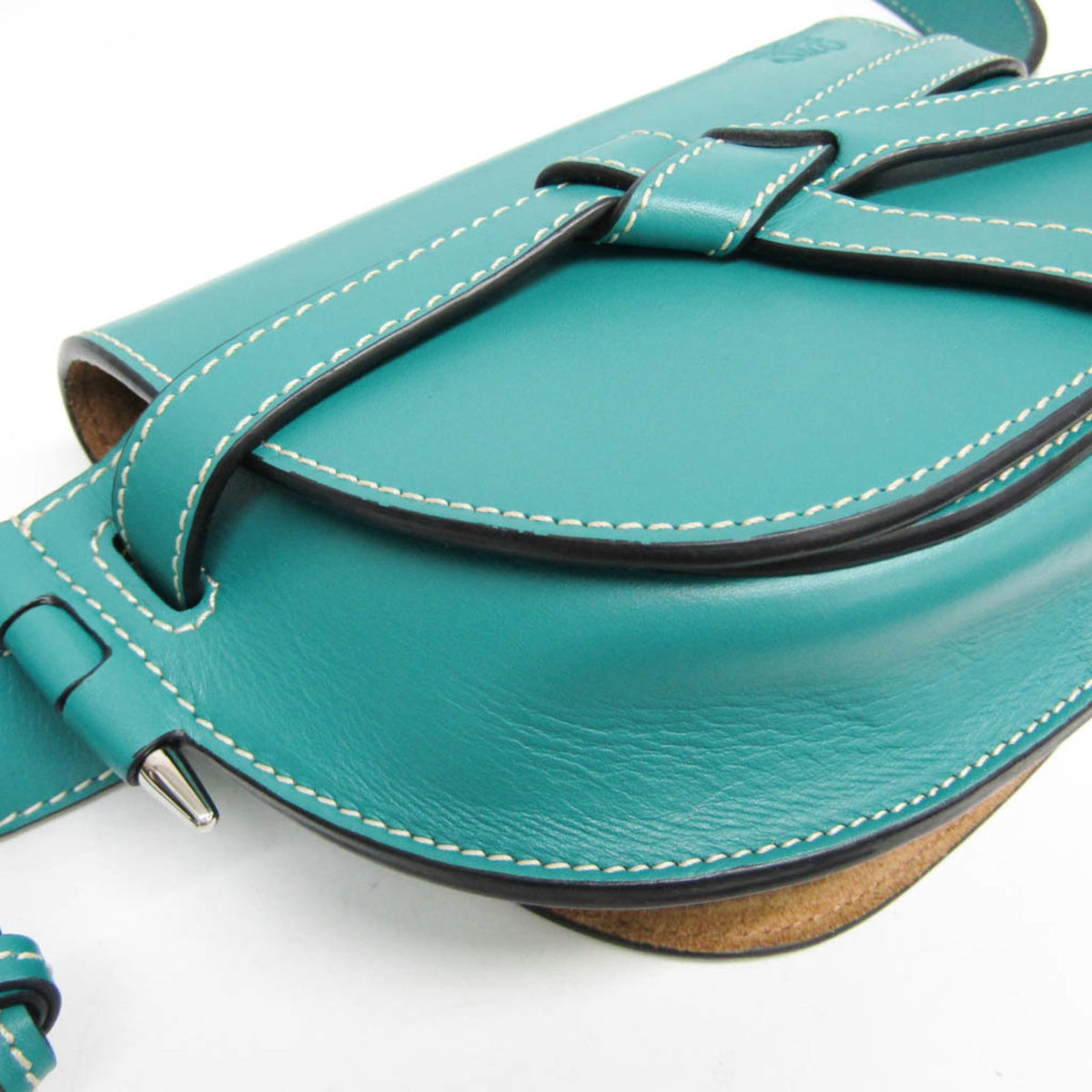 Loewe Gate Belt Leather Blue Leather Shoulder Bag Bag (Pre-Owned)