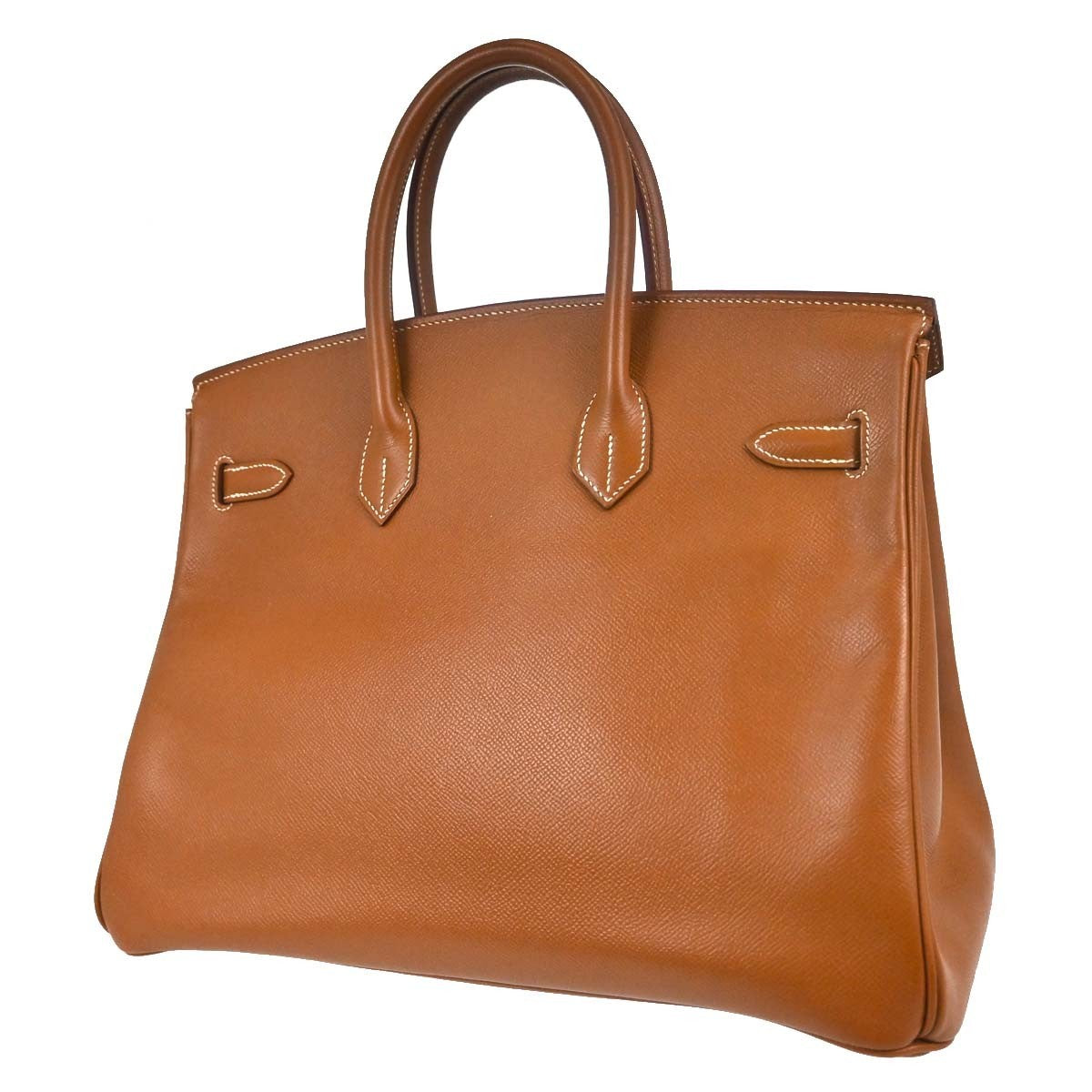 Hermes Birkin Gold Courchevel With Gold Hardware Gold Leather Handbag (Pre-Owned)