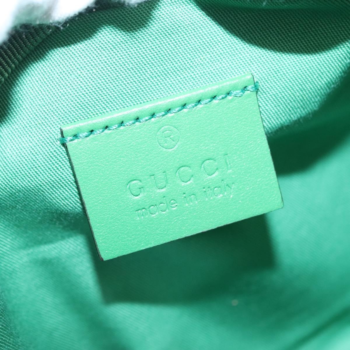 Gucci Children's Belt Gg Canvas Green Canvas Handbag (Pre-Owned)