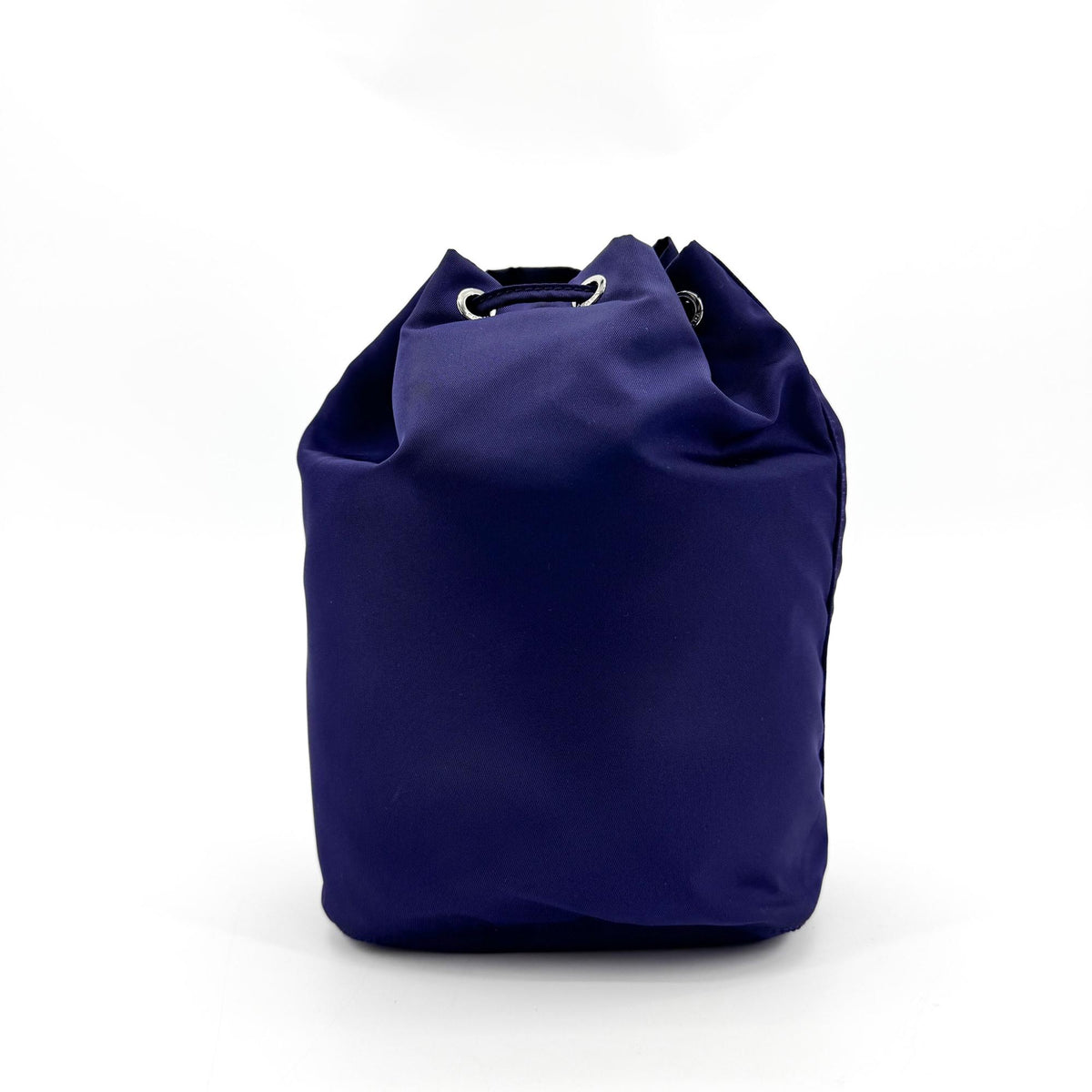 Prada Drawstring Wristlet Bucket Tessuto Navy Nylon Handbag (Pre-Owned)