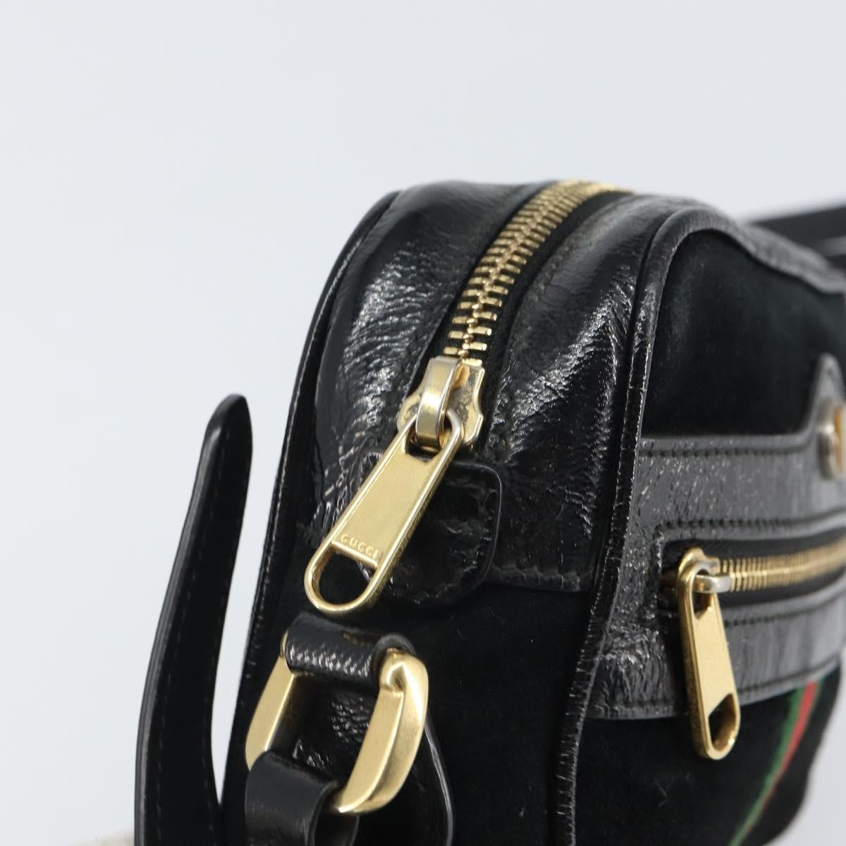 Gucci Ophidia Suede Black Suede Shoulder Bag Bag (Pre-Owned)