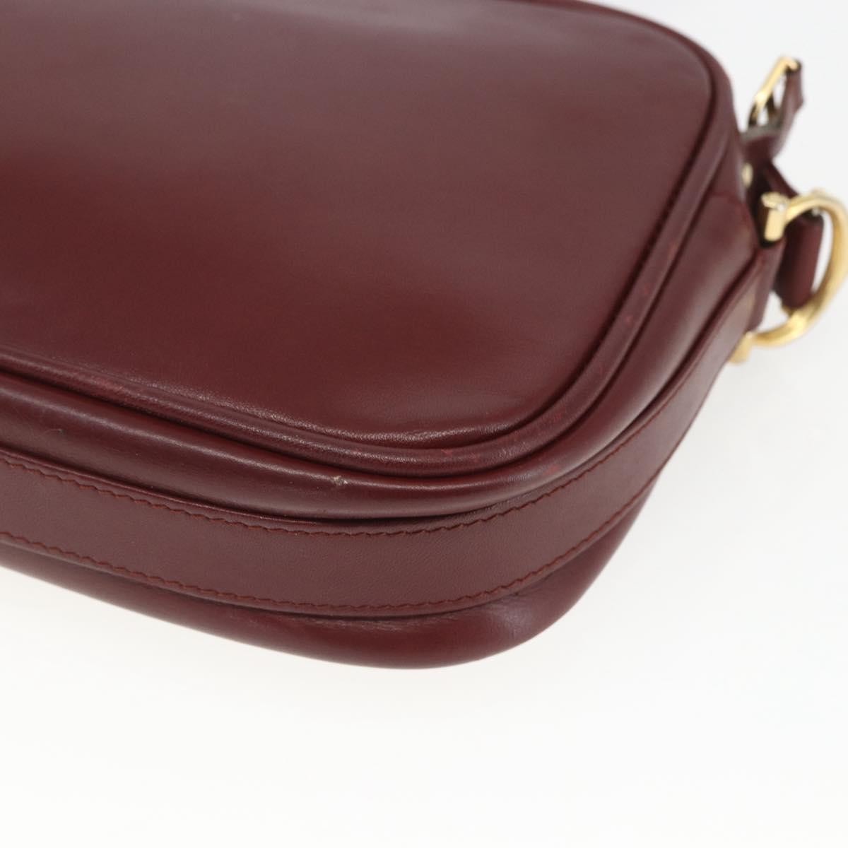Cartier Must De Cartier Leather Burgundy Leather Shoulder Bag Bag (Pre-Owned)