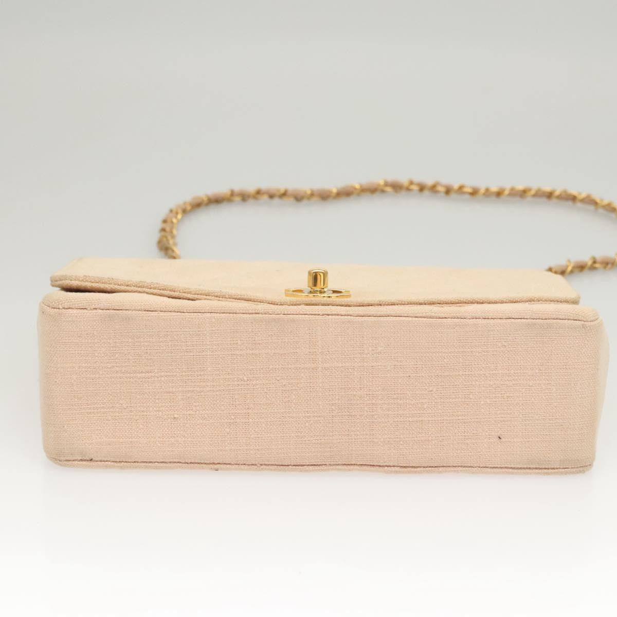 Chanel Vintage Diana Flap Quilted Canvas Pink Canvas Shoulder Bag Bag (Pre-Owned)