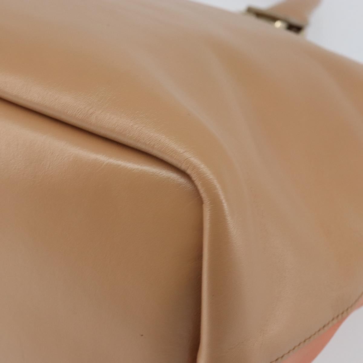 Chloe Bicolor Baylee Satchel Leather Orange Leather Handbag (Pre-Owned)