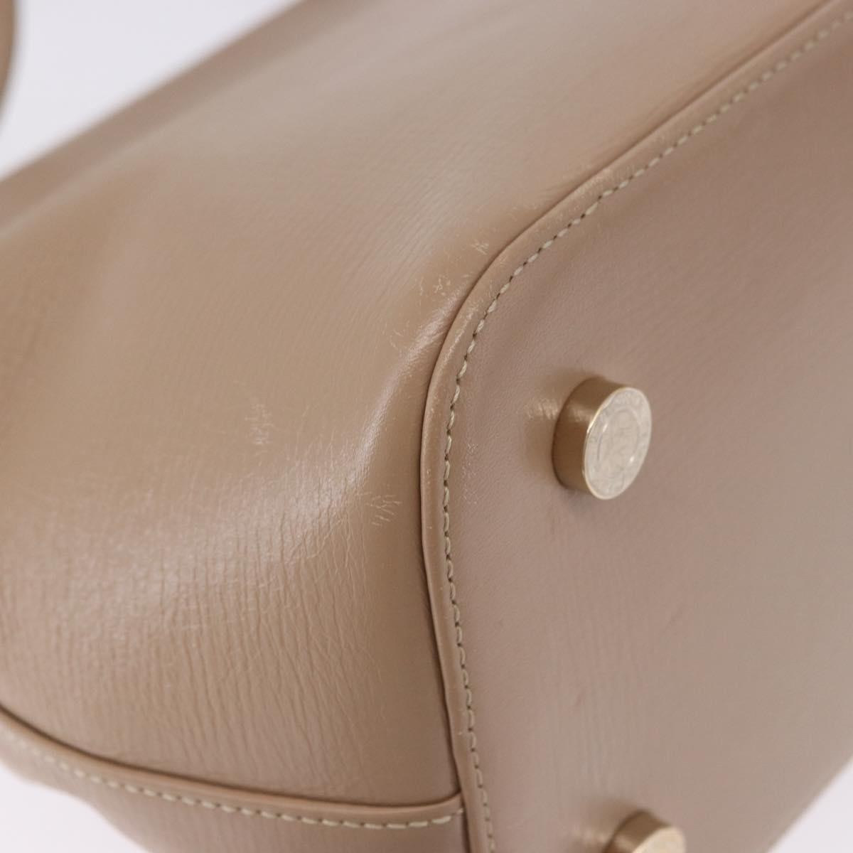 Bvlgari Isabella Rossellini Leather Beige Leather Handbag (Pre-Owned)