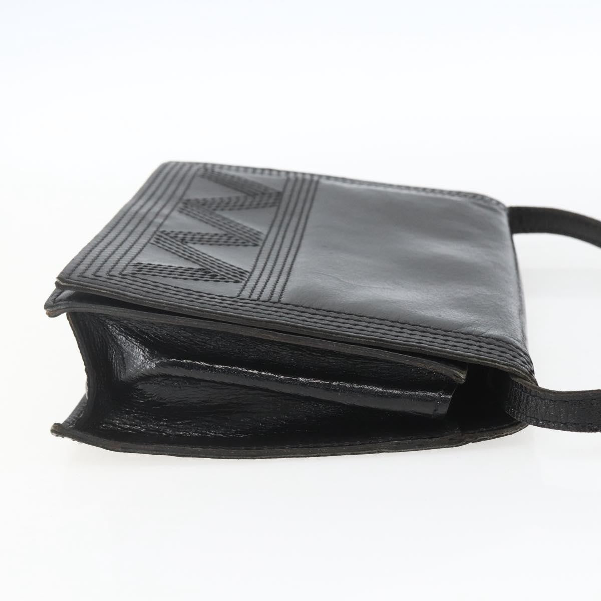 Saint Laurent Vintage Leather Black Leather Shoulder Bag Bag (Pre-Owned)