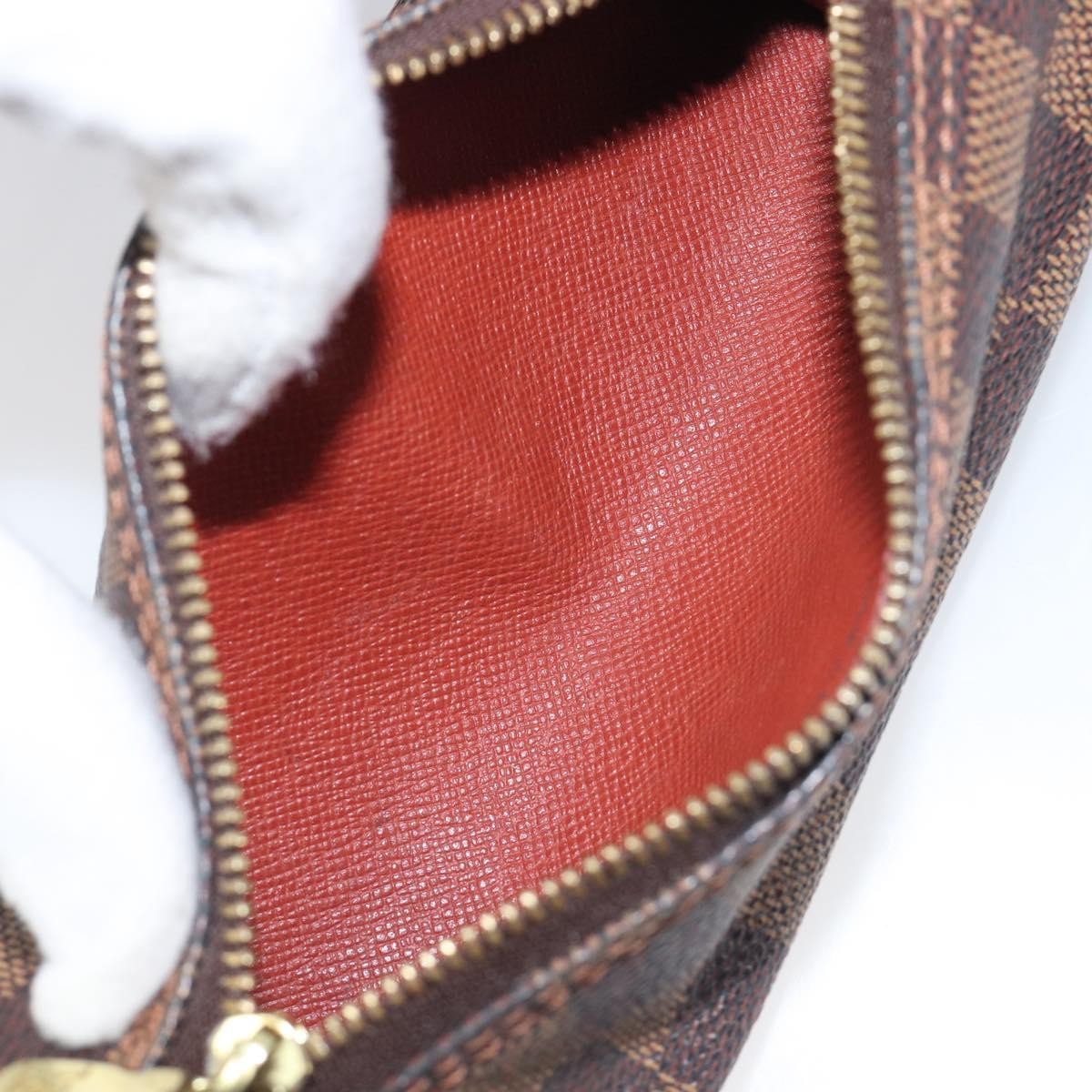 Louis Vuitton Papillon Pochette Damier Brown Canvas Clutche & Pouche Bag (Pre-Owned)