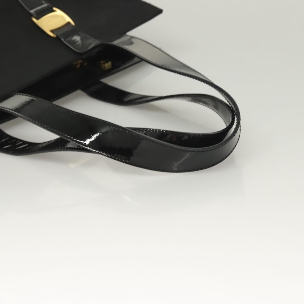 Salvatore Ferragamo Vala Tote Nylon Black Nylon Tote Bag Bag (Pre-Owned)
