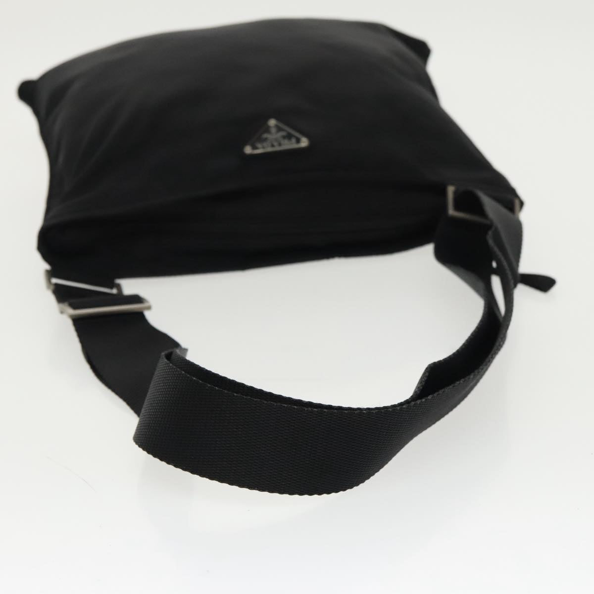 Prada Tessuto Black Synthetic Shoulder Bag (Pre-Owned)