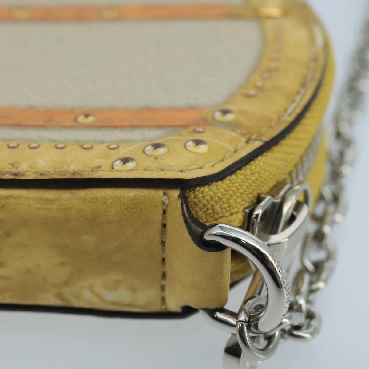 Louis Vuitton Micro Boite Chapeau Yellow Leather Wallet  (Pre-Owned)