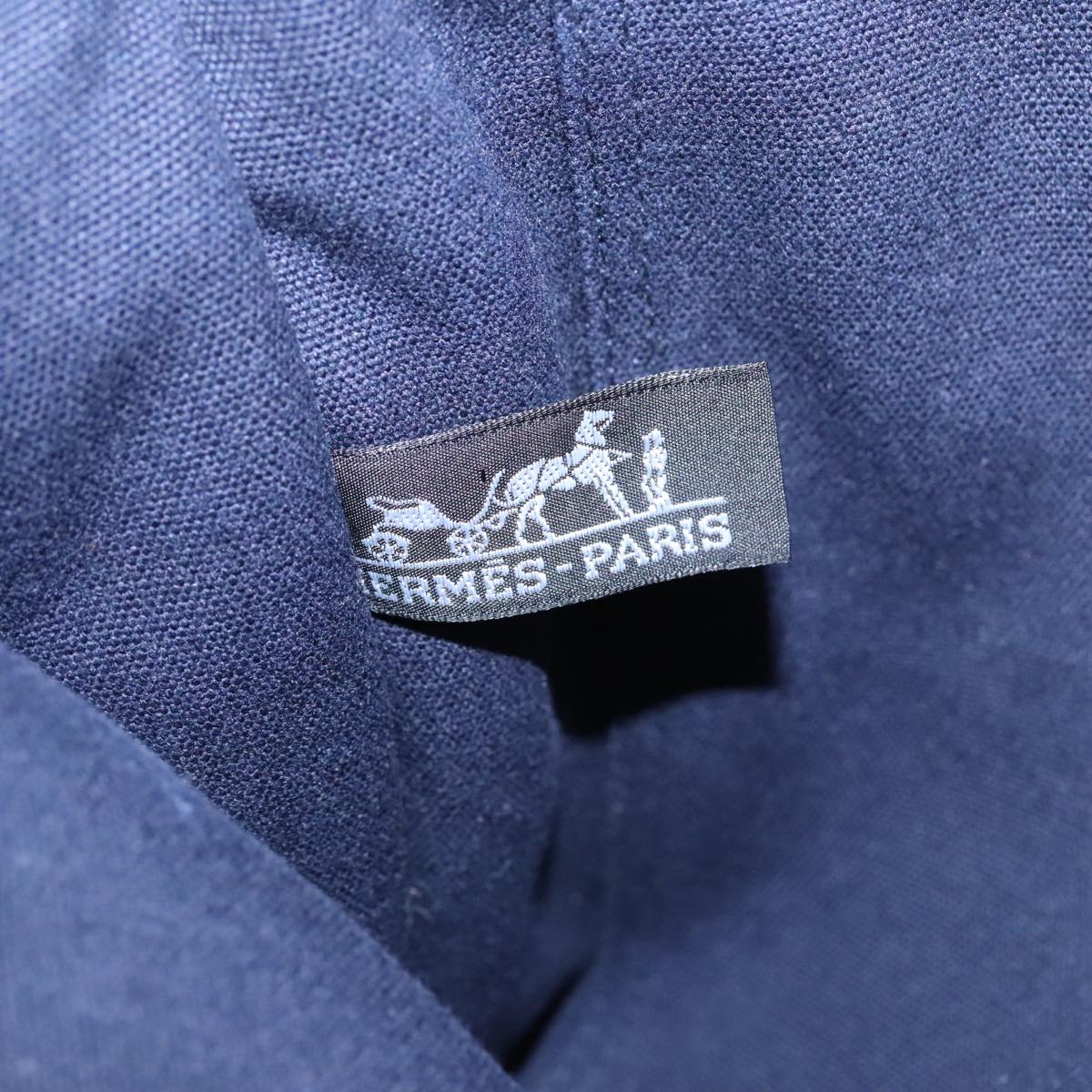 Hermès Herline Navy Canvas Tote Bag (Pre-Owned)