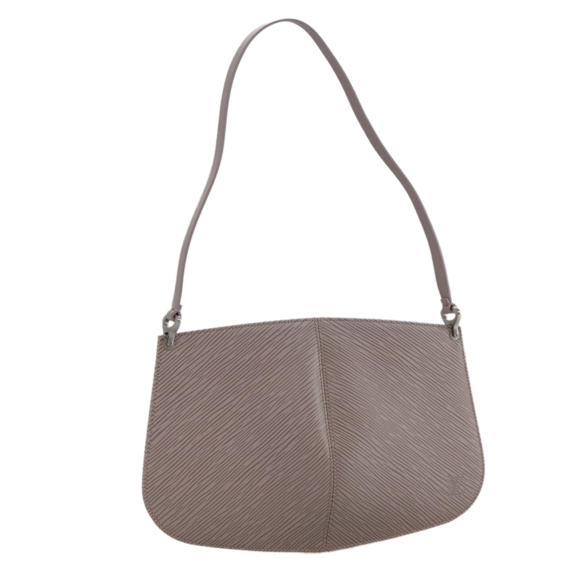 Louis Vuitton Demi Lune Grey Leather Clutch Bag (Pre-Owned)