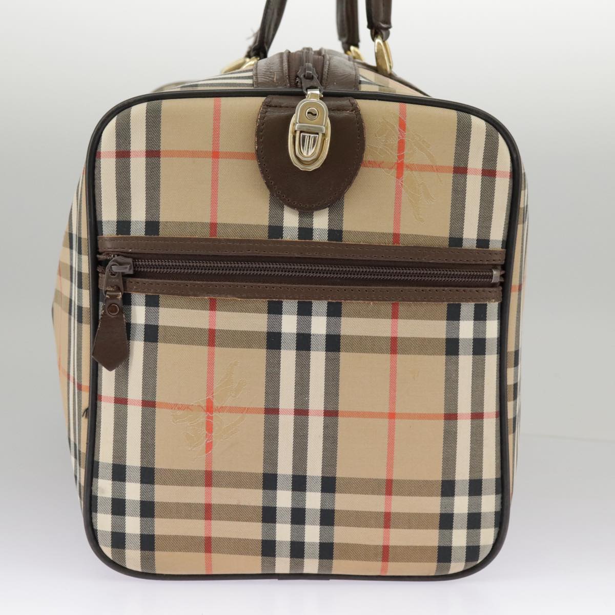 Burberry Nova Check Beige Canvas Travel Bag (Pre-Owned)