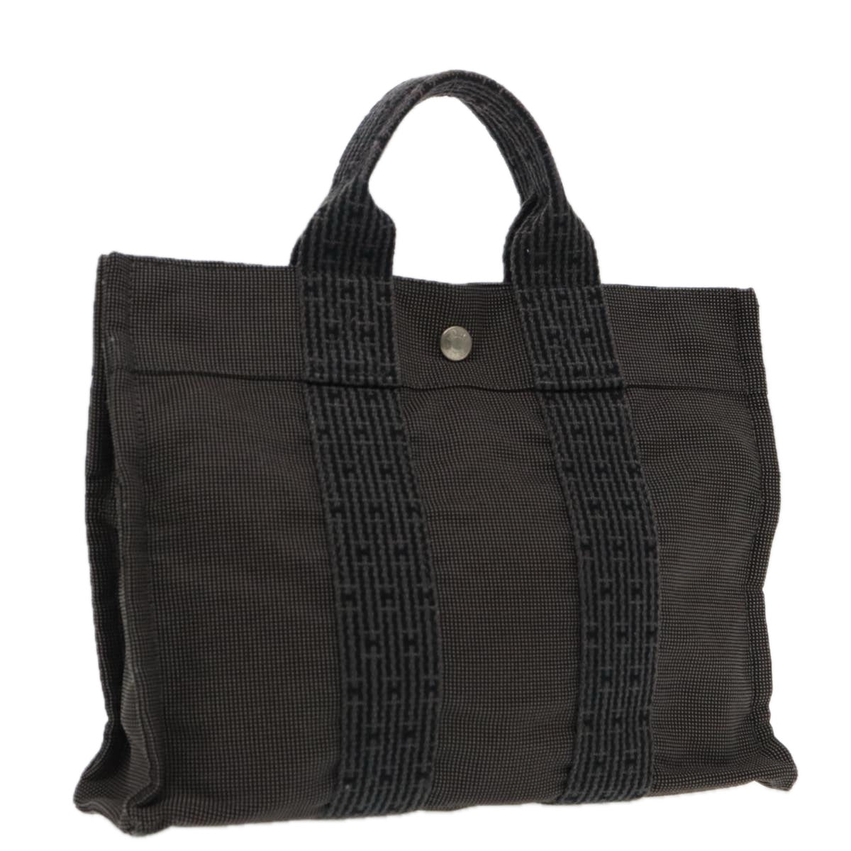 Hermès Herline Grey Canvas Tote Bag (Pre-Owned)