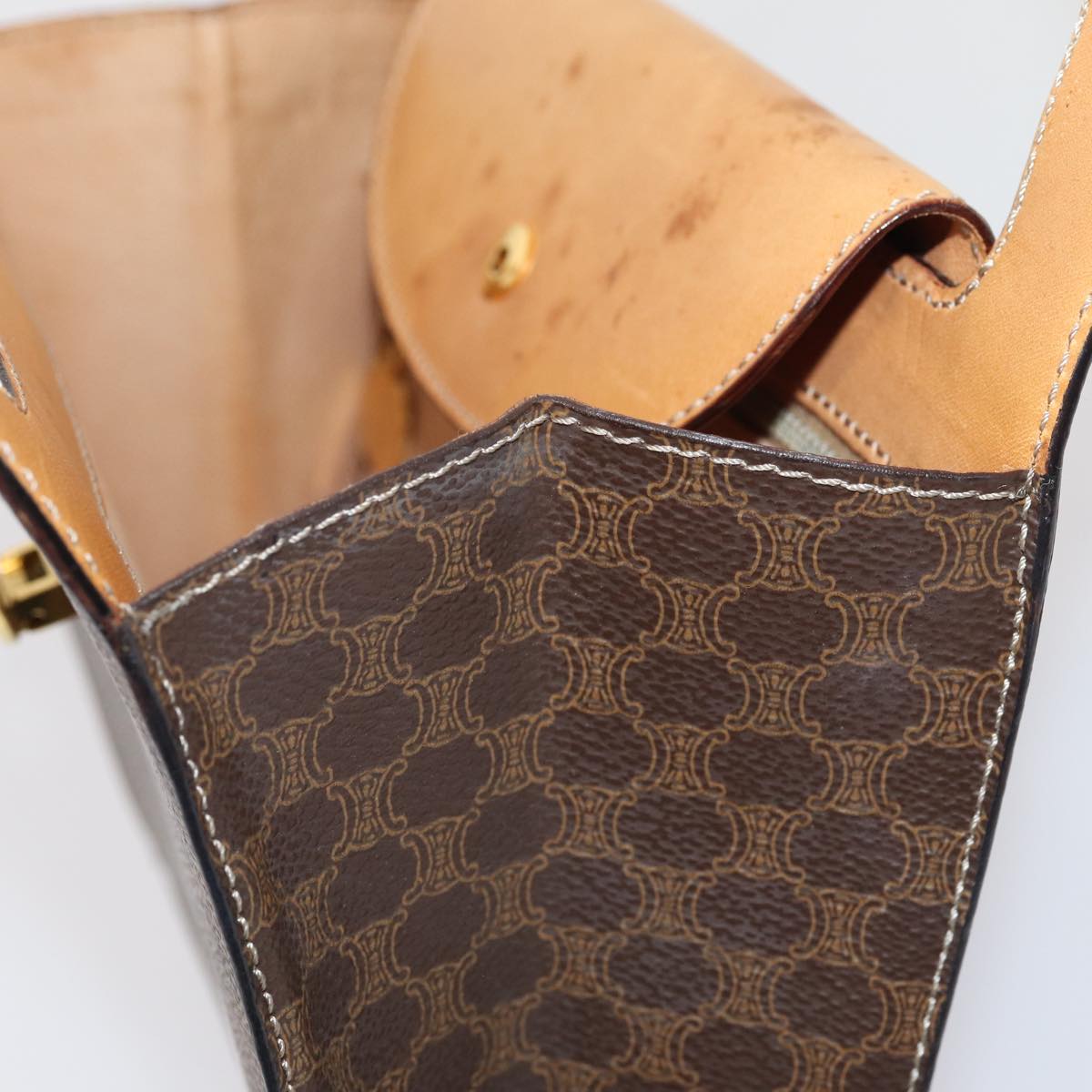 Céline Macadam Brown Canvas Handbag (Pre-Owned)